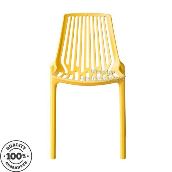 Plastic Cafe Chairs with Yellow Color