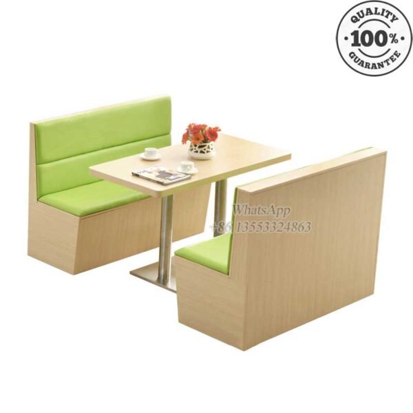 Double Canteen Booth Sofa With Green Color