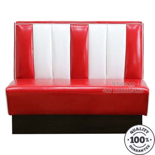 Restaurant Booth Sofa with Red Leather